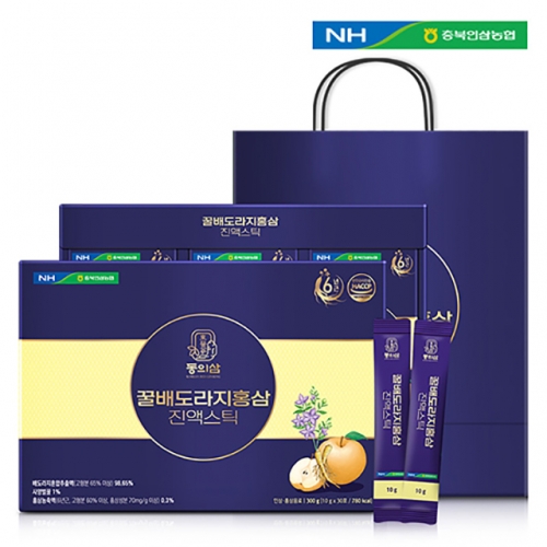 충북인삼농협 동의삼 꿀배도라지홍삼 진액스틱(100포) 10g x 100포