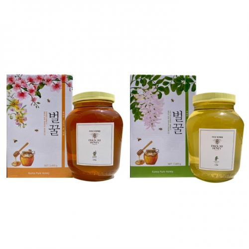 [덕수벌꿀] 대용량 2.4kg (꿀종류 택1)