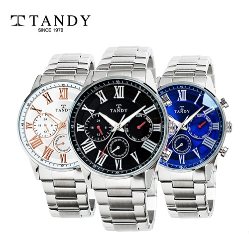 [TANDY] 탠디 클래식 남성용 멀티펑션 메탈시계 T-3713 택1