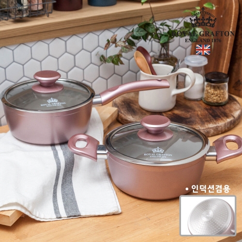 [로얄그래프톤] 로사 IH인덕션 세라믹냄비 2종(편18,양20)_RG1031