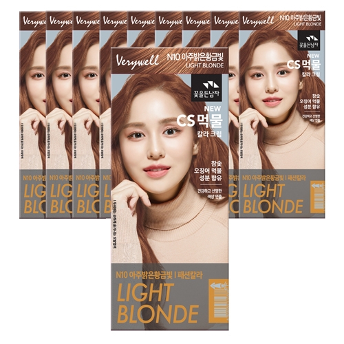 꽃을든남자 CS 먹물 헤어칼라 N10 아주밝은황금빛 x 10개