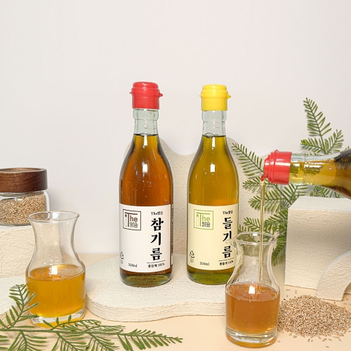 50만병 판매! 더맑음 참기름 들기름 350ml 1+1