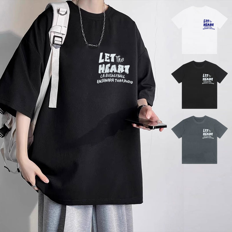 남성 여름 렛더헐트 빈티지 데일리 티셔츠