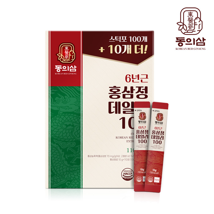 동의삼 6년근 홍삼정 데일리100(110포,쇼핑백 포함)