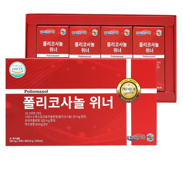 [일동코리아팜] 폴리코사놀 위너 300mg x 30정 x 4개입
