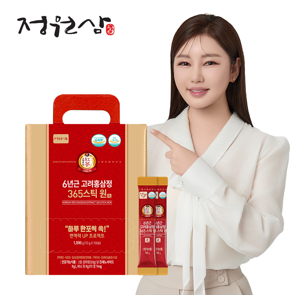 정원삼 6년근 고려홍삼정 365스틱 원 100포 (홍삼+9가지 전통원료)