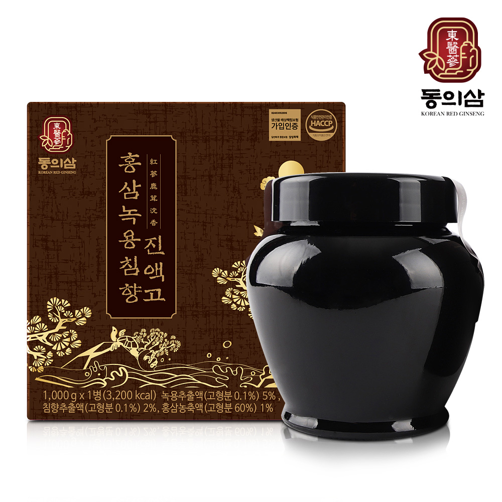 동의삼 홍삼녹용침향진액고 1kg(단지)