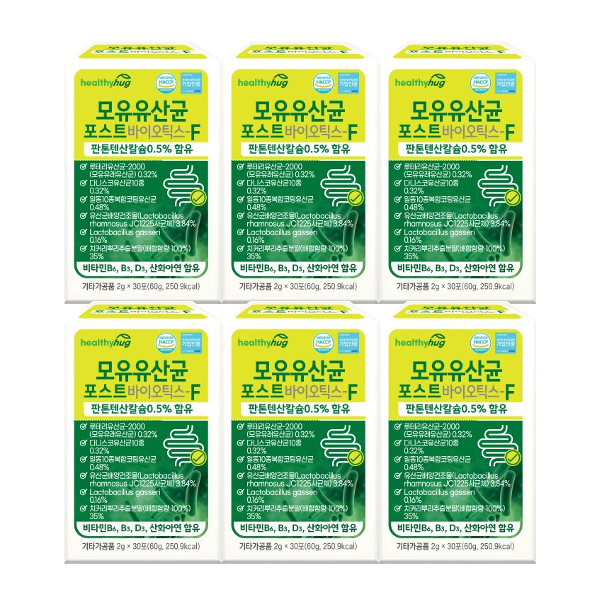 모유유산균 포스트바이오틱스-F 30포 6개 판톤텐산칼슘 함유