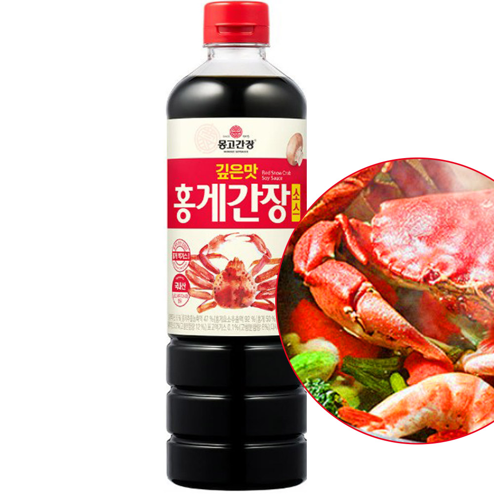 몽고식품 몽고 깊은맛 홍게간장 소스 900ml 1개